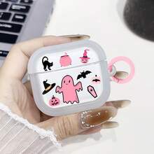 1 chiếc ốp bảo vệ tai nghe hình ma dễ thương màu hồng chủ đề Halloween 1/2 Pro2, 3 khung - Nhiều màu - Xem 4