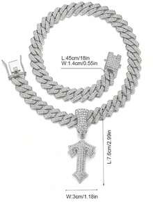 1 Pcs Funky Letter Pendant Necklace Set, Link Chain Hip Hop Jewelry, Perfect Gift For Women And Boys Women Girls Light Luxury High-End Dainty Delicate Pendant Necklace & Light Luxury Choker, Niche Design & Minimalist High-End Style, Sweet Girlish & Gentle Temperament, Shiny Eye-Catching & Texture-Rich, Slim & Versatile & Slimming, Delicate & Exquisite & Thin, Suitable For Daily Commute, Dating Outfits, Dinner Party, Workplace Business, Girlfriends Gathering, Wedding Bridesmaid, Vacation Photography, Street Shooting Styling, Holiday Gift Giving, Light Luxury Street Outings, Annual Party Gala, Casual Daily Wear, Engagement & Spring Summer Outfits, Skin Friendly & Soft Breathable - Bạc - Xem 20