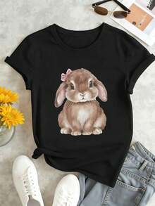 Women T-Shirts - Black - View 1