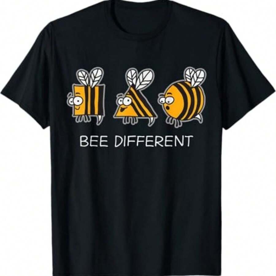 Bee Different Weird Unique Individuel Beekeeper T-Shirt Small - Black - View 1