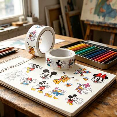 500 piezas/Rollo de pegatinas DIY de dibujos animados (estilo clásico), con alta adhesividad autoadhesiva, adecuadas para fundas de teléfonos, tazas, computadoras, cuadernos, tarjetas de felicitación, etc. Decorativas para adultos y jóvenes, prácticas y decorativas, sin asociación adicional con días festivos, solo conservando las propiedades de uso diario y regalo regular