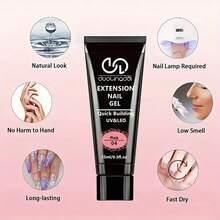 8pcs Crystal Nail Extension Gel Set, Long-Lasting Nail Color, Easy To Apply, Includes Nail Molds, Brushes And Tools, Fragrance-Free, Perfect For Nail Art Enthusiasts - Multicolor - View 4