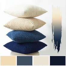 4pcs Spring Soft Corduroy Decorative Pillow Covers, Solid Color Plush Fabric Sofa Chair Cushion Covers (Pillow Inserts Not Included) - Multicolor - View 6
