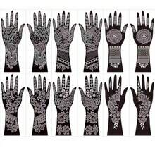 Henna Tattoo Stencil Kit, 12 Sheets Temporary Tattoo Templates For Hand, Large  Temporary Tattoo Stickers - như hình - Xem 2