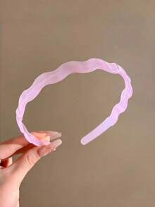 5pcs/2pcs/1pc Candy Color Acrylic Wavy Headbands, Non-Slip Teeth Hairbands, Minimalist Hair Accessories For Daily Use - Multicolor - View 5