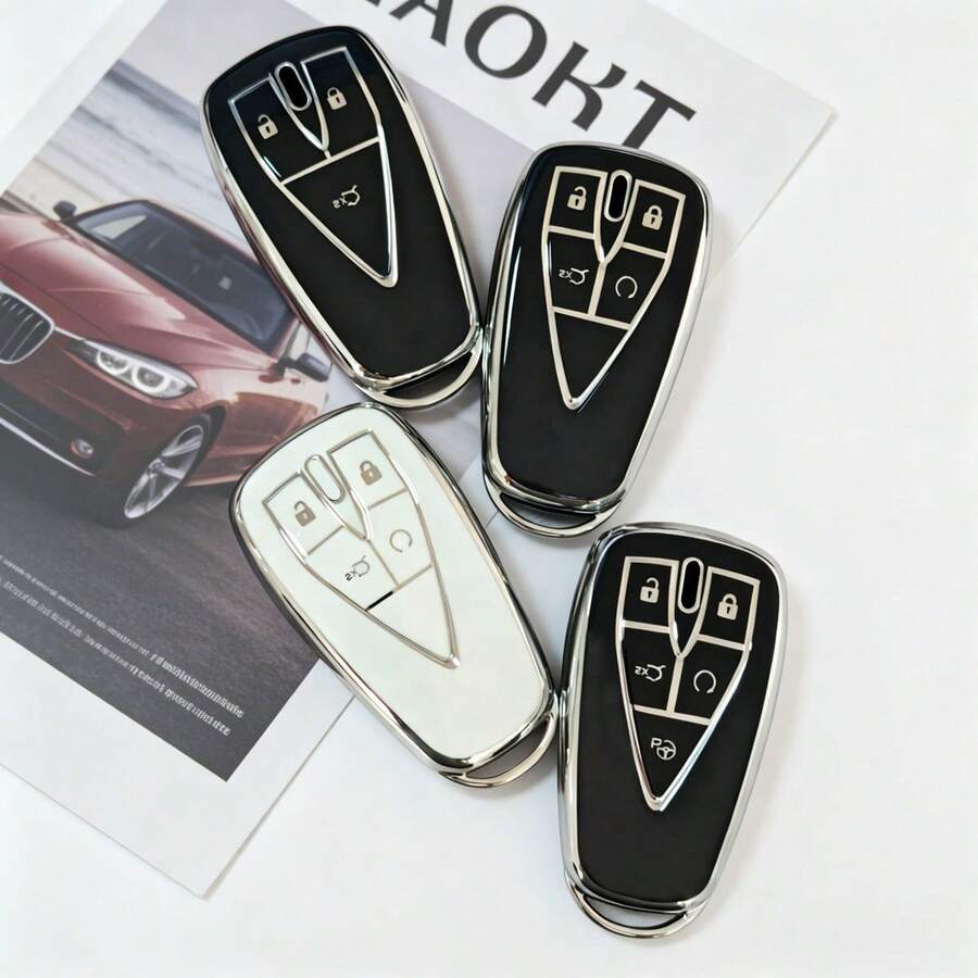 1 chiếc ốp bảo vệ chìa khóa xe hơi bằng chất liệu TPU, thiết kế tối giản cá nhân hóa, phù hợp với các dòng xe Changan CS75 Plus/Unit/Univ, Eado CS35/55, Uni K5, Oushang. - A - Xem 1