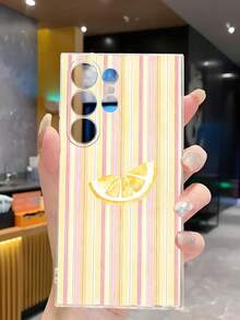 1个创意个性化条纹柠檬透明软保护壳，兼容华为、荣耀、Galaxy A04e/12/A13/A14/A34/A50/A52/A53/A54/S21/S22/S23/S24/S25/S25Ultra/S25FE/S26/S26 Plus/S26 Ultra/S26 Edge/6A/7A/8A、12T/13T/15T/15T Pro - 無色 - 查看 4