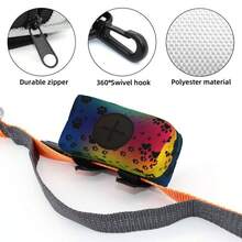 Hộp đựng túi đựng phân chó có kẹp carabiner, giá đỡ túi đựng phân chó gắn vào dây xích. - màu đen - Xem 6