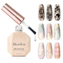MelodySusie Nail Foil Glue Gel, 15ML Soak Off LED/LUV Foil Transfer Adhesive For Nail Art, Professional Strong Sticky Base For Nail Foils &Amp; Stickers, Need Cure With Nail Lamp - 顏色A - 查看 1