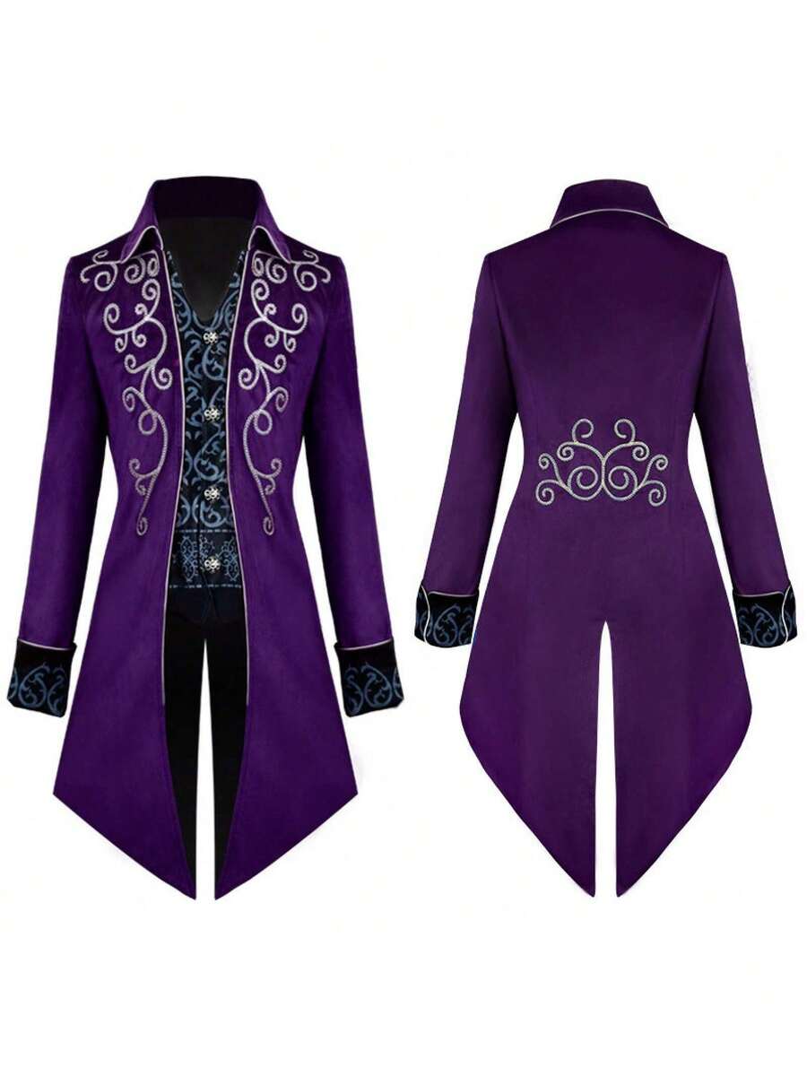 Cosplay Clothing - Silver-trimmed Tuxedo Purple - View 1