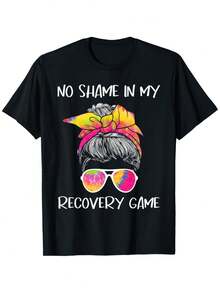 No Shame in My Recovery Game - Sobriety aa Na anniversary T-Shirt - Schwarz - Übersicht 1