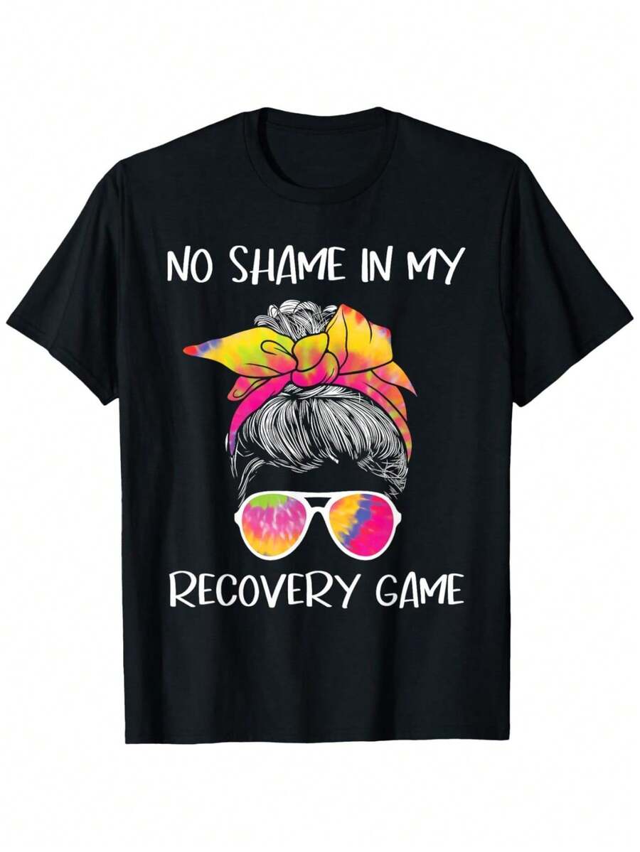 No Shame in My Recovery Game - Sobriety aa Na anniversary T-Shirt - Schwarz - Übersicht 1