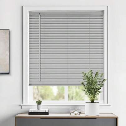 CLICKYA-Persiana PVC Ventana con Lamas Horizontales Interior y Exterior. Estor Ajustable Protector de Luz para Hogar y Oficina Fácil Instalación.