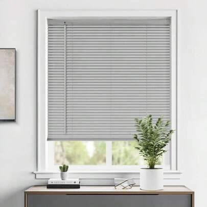 CLICKYA-Persiana PVC Ventana con Lamas Horizontales Interior y Exterior. Estor Ajustable Protector de Luz para Hogar y Oficina Fácil Instalación.