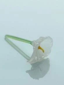 6/4/2/1件/組 玻璃迷你花卉裝飾品，3束逼真馬蹄蓮花束含葉子與花瓶，可收藏桌面裝飾，適合生日、婚禮、情人節禮物、桌面裝飾或辦公室裝飾 - A - 查看 10