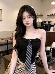 Women Tops - Coffee Brown - View 9