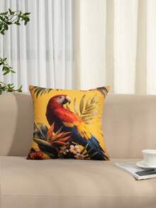 2/4pcs Vivid 3D Tropical Bird Print Pillow Covers, Colorful Parrot & Toucan With Mango Flower Pattern Decorative Cushion Covers, Boho Summer Jungle Theme Indoor Outdoor Patio Home Decor Pillow Shams, Pillow Insert Not Included - Multicolor - View 8