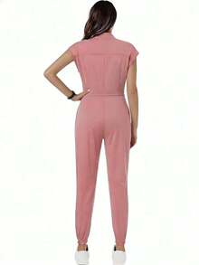 Mono de pijama verde fluorescente con bolsillos - Rosa - Ver 5