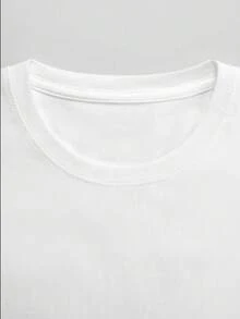 Women's Classic White Cotton T-Shirt, Medium Stretch Everyday Basic Tee, Fashionable and Comfortable Crew Neck Top - Blanco - Ver 4