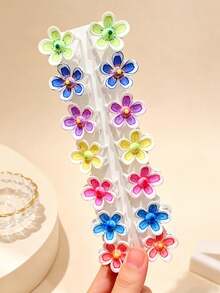 10pcs Random Small Cute Hair Clips For Girls, Suitable For Daily Wear, Random Styles - Multicolor - View 4