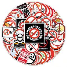 50张禁止吸烟创意警示贴纸，趣味标语贴纸，个性化装饰手机壳、桌面、滑板，防水 - 查看 7