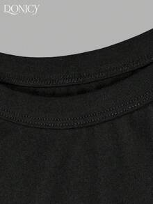 DONICY Women's Elegant Ruched Side Cut Round Neck Sleeveless Top - Casual, Fitted, Soft & Comfortable Spring/Summer Blouse, Perfect For Daily, Street, Vacation, Easter Outfit - Black - View 6