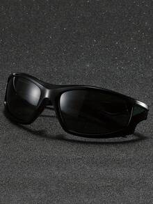 1/2pcs Men's Personalized Street Tech Futuristic Fashion Glasses, Suitable For Driving, Camping, Outdoor Cycling, Golf, Mountaineering As Decoration - Multicolor - View 2
