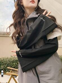 纯色宽松加大码男女通用冰袖，休闲防晒袖套，适合学生、户外运动、骑行、驾驶、夏季防紫外线，透气弹力袖套，适用于节日、露营等场合。 - Doria Dore喇叭袖 - 查看 2