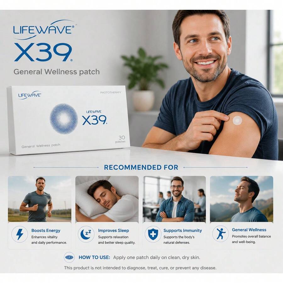 GOOGEER LifeWave X39 Athletic Patches – Stimulant‑Free Endurance & Strength Support, Enhanced Training Performance – 30 Pack - 1 - 查看 1