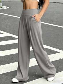 Spring/Summer New Women's Soft Wide Leg Sports Pants, Slimming With ...