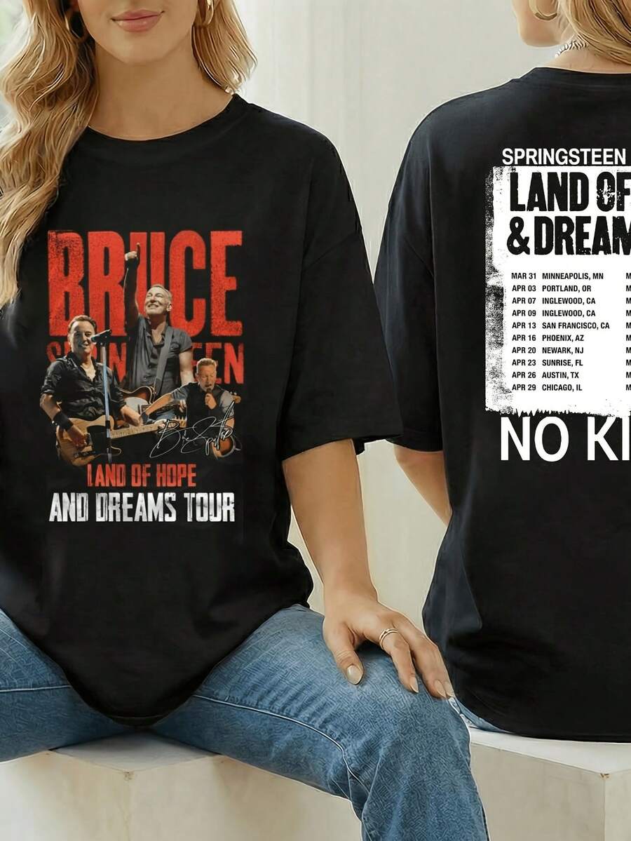 2026 Tour Bruce Springsteen And E Street Shirt  Springsteen Graphic  Bruce Springsteen Fan Gift  Rock Tour Shirt  Bruce Springsteen Merch - Black - View 1