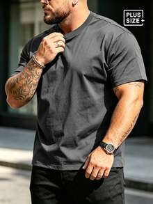Herren T-Shirt in Große Größen, Sommer Herren Lässig Rundhals Tanktop in Große Größen, Mehrzweck, Slim Fit, Frisch und Energetisch Sport - Grau - Übersicht 2