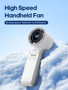 kinscoter 1个可充电3600mAh迷你便携式手持电风扇，户外露营旅行空调，100档风速调节，带电量显示，迷你个人降温风扇，礼品装 - 手持 - View 11