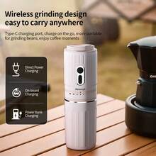 Máquina de café portátil mini Aeomjk con molinillo incorporado, cafetera de estilo americano 2 en 1 con taza de goteo y portátil, adecuada para viajes, campamentos y uso doméstico - Varios estilos y colores - Ver 1