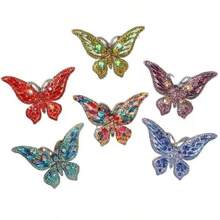 Vintage Rhinestone Colorful Butterfly Brooch, Fashionable Animal Insect Brooch Accessory For Women - Multicolor - View 4