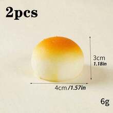 1 chiếc bánh mì mềm dẻo, giống thật, đồ chơi bóp giảm căng thẳng, mô hình trang trí bánh, đồ chơi độc đáo. - Xem 13