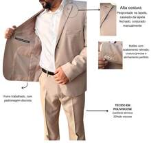 Men's Suit In Polyviscose PV For Weddings - 米色 - 查看 2
