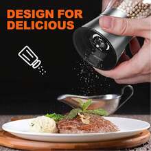1pc Reusable Glass Spice Grinder, Manual Pepper Mill, Adjustable Stainless Steel Glass Salt And Pepper Grinder, Pepper Grinder, Manual Sea Salt Grinder, Home Kitchen Grinder, Home Sea Salt Grinder, Manual Pepper Mill, Spice Grinder, Suitable For BBQ, Picnic And Outdoor Camping. Kitchen Gadget, Kitchen Essential, Valentine's Day Gift, Kitchen Accessory. - Multicolor - View 5