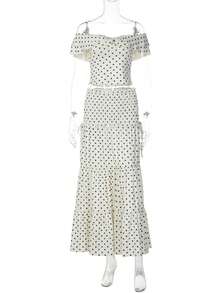 Women's Clothing Elegant Set With Inset Shoulder Design And Bow Details - Apricot - View 11