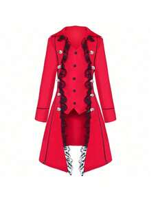 Cosplay Clothing - Lace Trim Skirt - Red - View 4