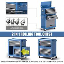 Tool Chest,8Drawer Tool Chest With Wheels, Removable Toolbox Organizer,Detachable Large Tool Storage Cabinet With Lock Amp 10 H - Tool Chest- - View 3