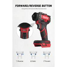 SuperPan 135Nm Brushless Cordless Impact Screwdriver Bare Tool, 0-3000RPM 0-3900IPM High Torque Electric Driver For Fastening & Assembly,No Battery - Red - View 10
