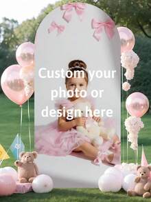 Custom Printed Elastic Arch Decor Fabric - Suitable For Birthdays, Weddings, Anniversaries, Graduation Parties, Various Events And Theme Celebrations. This Personalized Custom Printed Arch Backdrop Fabric Is Tailor-Made For You. Available In Multiple Size Options (Frame Not Included), Perfect For Use As A Photo Booth Backdrop, Unique Party Decor And Wedding Arrangements For Various Occasions. - Multicolor 08 - View 3