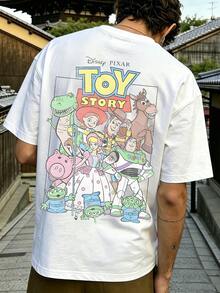 Men's Disney Toy Story Full Cast Tee, Retro Print, Casual Fit, Nostalgic Streetwear Style. - White - View 2