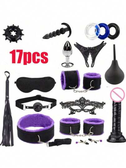 10個/17個入りメタルバットプラグ、カップル用寝室用親密なおもちゃ、BDSMボンデージ器具アダルト製品