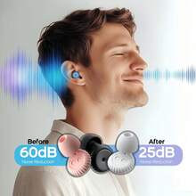 Bouchons d'oreilles en silicone flexibles et réutilisables réduisant le bruit - Bouchons d'oreilles ultra-confortables avec embouts supplémentaires pour le sommeil, doux et confortables pour une concentration profonde, les voyages, la sensibilité, le travail, le camping, les voyages, les ronflements, les concerts et les études, cadeaux de vacances personnalisés pour hommes et femmes - Multicolore 2 - Voir 3