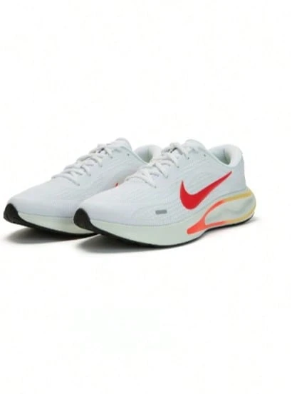 Nike Zapatillas de running con amortiguación para entrenamiento deportivo JOURNEY RUN para hombres - Blanco/Rojo - Ver 1