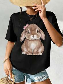 Women T-Shirts - Black - View 2