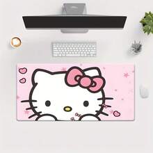 SANRIO 1 قطعة حصيرة مكتب كبيرة لطيفة بتصميم Hello Kitty (تصميم النظارات) | قاعدة مطاطية مانعة للانزلاق | وسادة ماوس للاستخدام المزدوج في الألعاب والمكتب | مناسبة للكمبيوتر الشخصي واللابتوب والسطح المكتبي – هدية ثقافية لعيد الميلاد وعيد الحب - A - مشاهدة 3