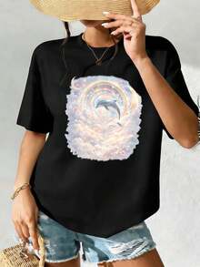 Women T-Shirts - Black - View 2